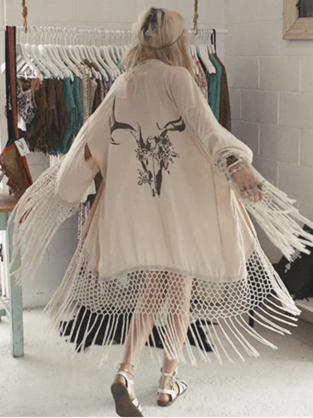 Spell & The Gypsy | Collective Indian Summer Fringe Kimono OS NWT